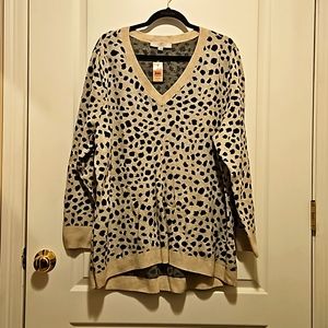Loft leopard print sweater sz 24/26 NWT